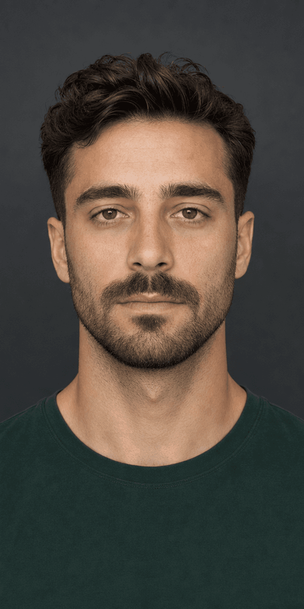 Après : coupe, barbe et couleur harmonisées